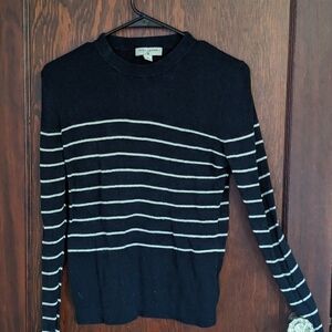 Nili Lotan x Target Navy & White Stripe Lightweight Sweater Size Medium